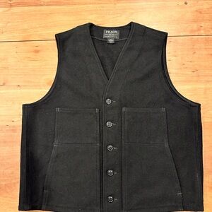 Filson Black Mackinaw Wool Vest